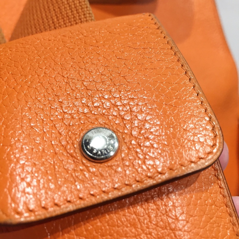 ❤️SOLD❤️Hermes Orange Clemence Leather Sherpa GM Backpack - Picture 8 of 16